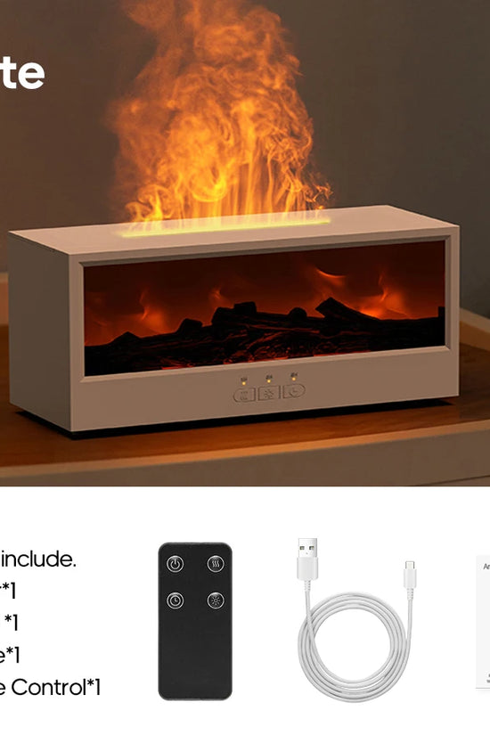 AmberGlow – Flame Mist Diffuser for Cozy Nights