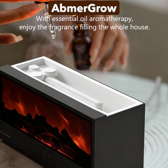 AmberGlow – Flame Mist Diffuser for Cozy Nights