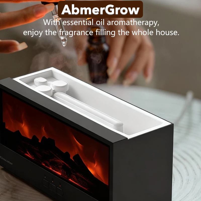 AmberGlow – Flame Mist Diffuser for Cozy Nights