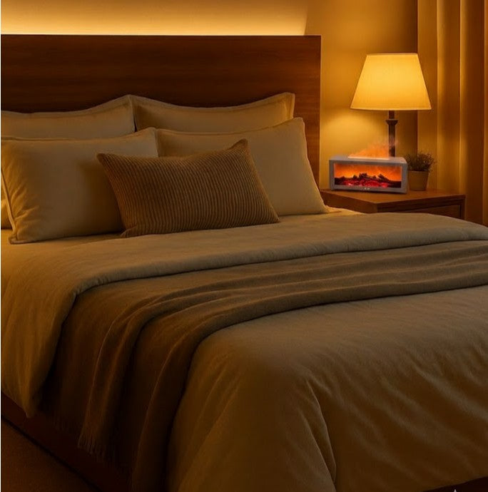 AmberGlow – Flame Mist Diffuser for Cozy Nights