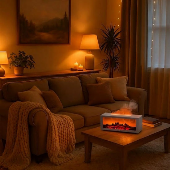 AmberGlow – Flame Mist Diffuser for Cozy Nights