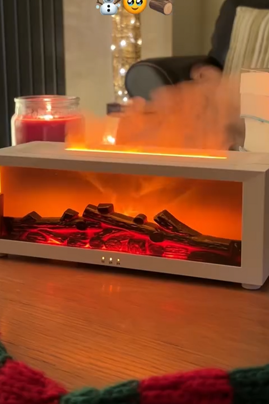AmberGlow – Flame Mist Diffuser for Cozy Nights