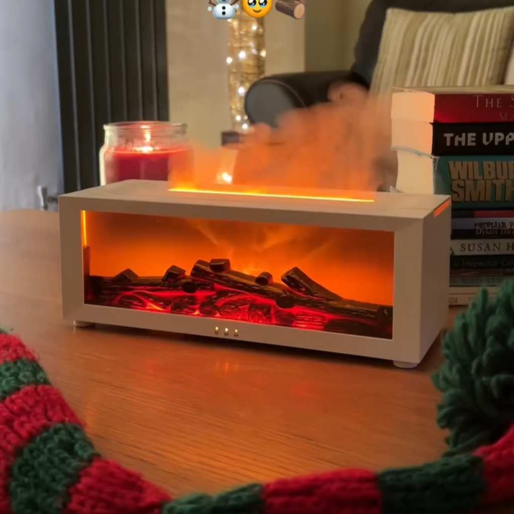 AmberGlow – Flame Mist Diffuser for Cozy Nights