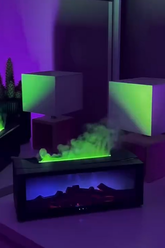 AmberGlow – Flame Mist Diffuser for Cozy Nights