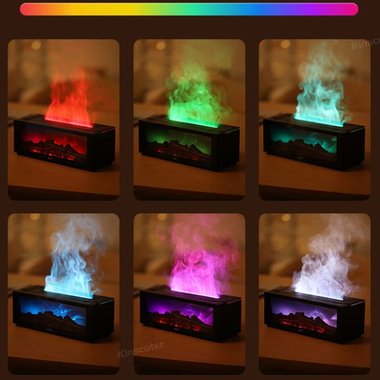 AmberGlow – Flame Mist Diffuser for Cozy Nights