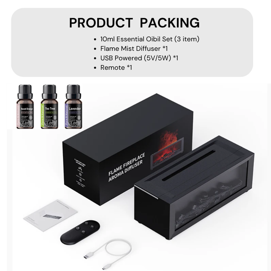 AmberGlow – Flame Mist Diffuser for Cozy Nights